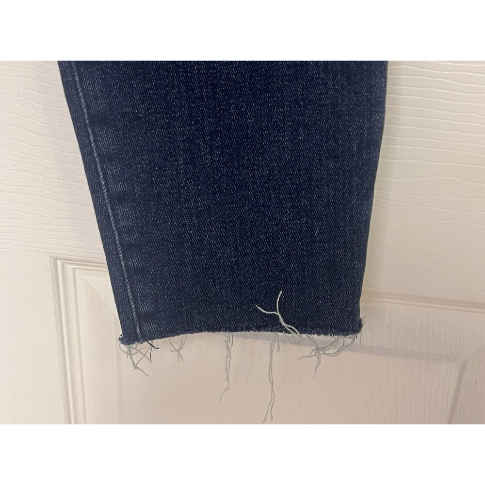 GOOD AMERICAN Good Curve Skinny Crop Raw Hem Blue Jeans Women's Size 2/26 - Picture 4 of 8